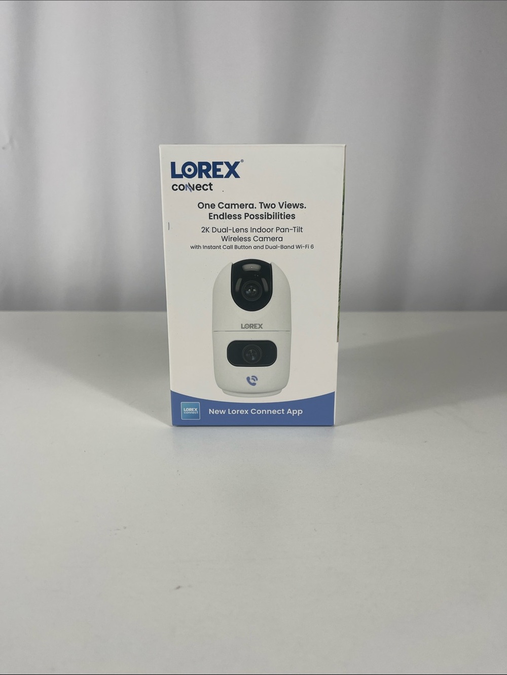 Connect White Dual-Lens Indoor Pan-Tilt Camera